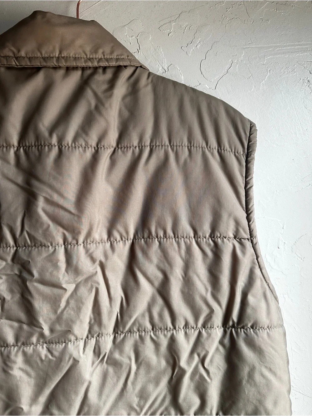 Vintage Envoy The Now Jacket Puffer Vest Taupe Gorpcore Utility Unisex Sz L